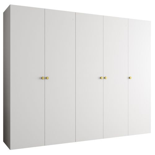 Armoire à Portes Battantes Parma 1 202/250/52 5 Portes (blanc)