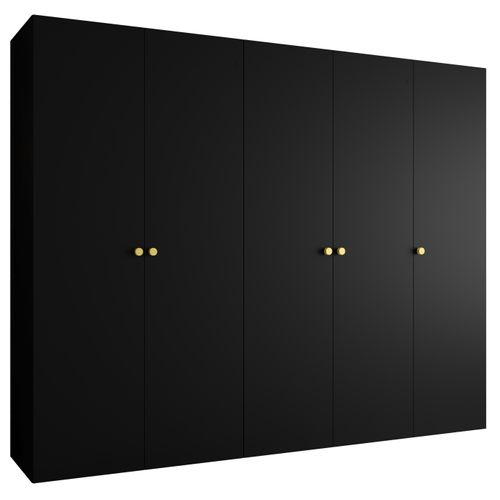 Armoire à Portes Battantes Parma 1 202/250/52 5 Portes (noir)