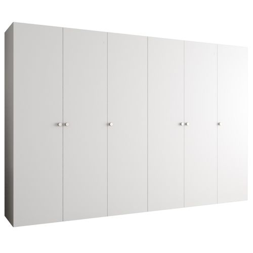 Armoire à Portes Battantes Parma 1 202/300/52 6 Portes (blanc)