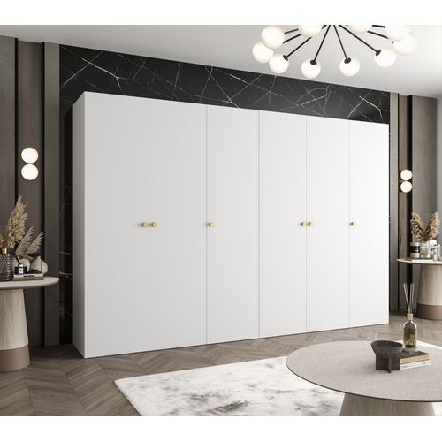 Armoire à Portes Battantes Parma 1 202/300/52 6 Portes (blanc)