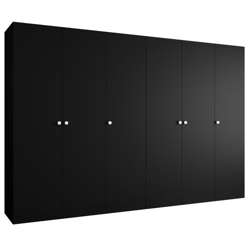 Armoire à Portes Battantes Parma 1 202/300/52 6 Portes (noir)