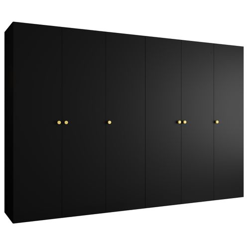 Armoire à Portes Battantes Parma 1 202/300/52 6 Portes (noir)