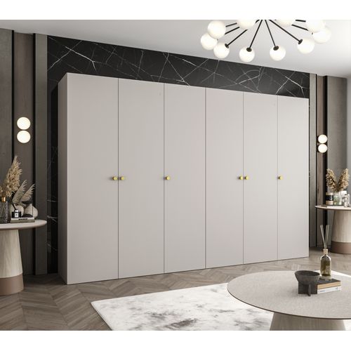 Armoire à Portes Battantes Parma 1 202/300/52 6 Portes (cachemire)