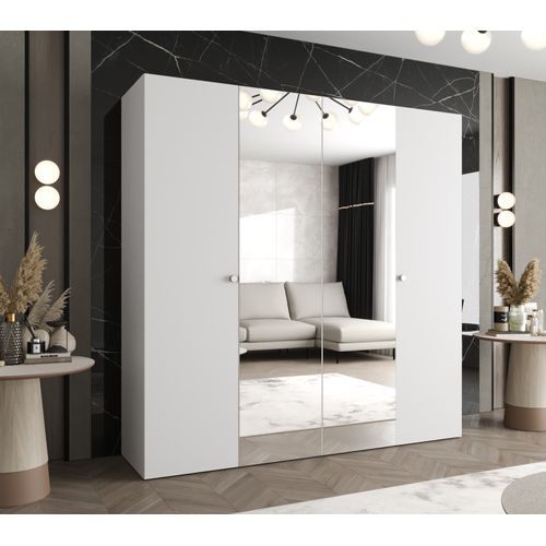 Armoire Parma 2 à Portes Battantes 202/200/52 4 Portes (blanc)