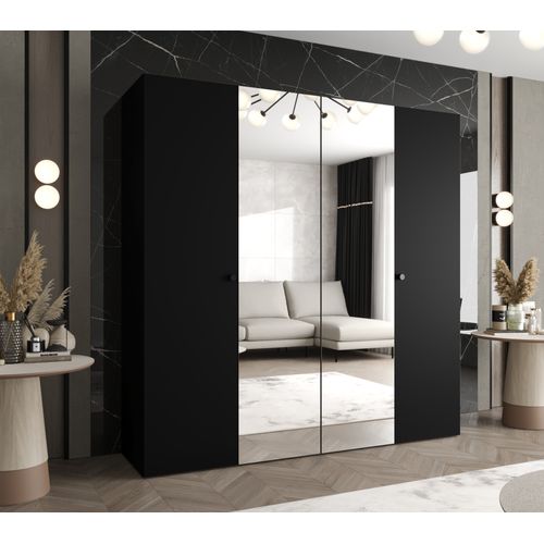 Armoire Parma 2 à Portes Battantes 202/200/52 4 Portes (noir)