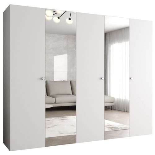 Armoire Parma 2 à Portes Battantes 202/250/52 5 Portes (blanc)