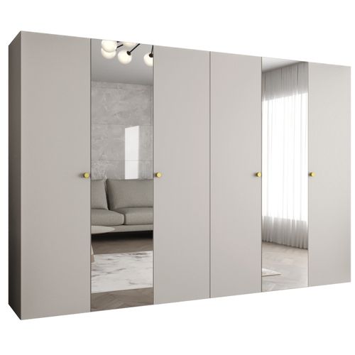 Armoire Parma 2 à Portes Battantes 202/300/52 6 Portes (cachemire)