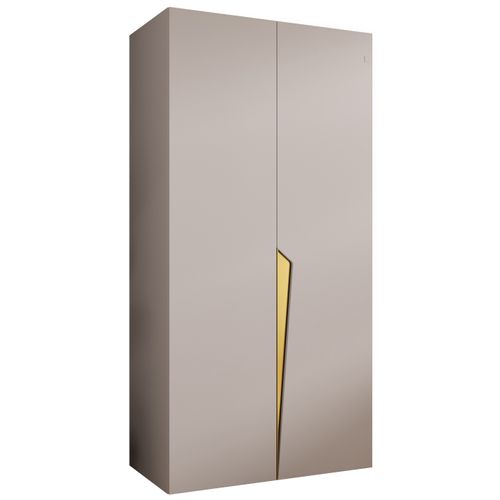 Armoire à Portes Battantes Piano 1 100 / 202 / 52 (cachemire + Poignées: doré)