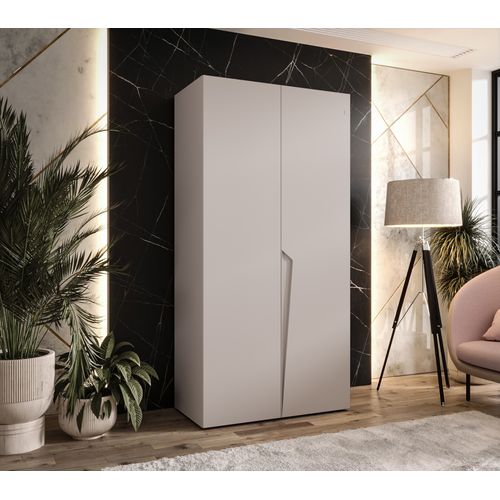 Armoire à Portes Battantes Piano 1 100 / 202 / 52 (cachemire + Poignées: Cachemire)