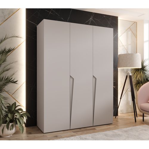 Armoire à Portes Battantes Piano 1 150 / 202 / 52 (cachemire + Poignées: Cachemire)