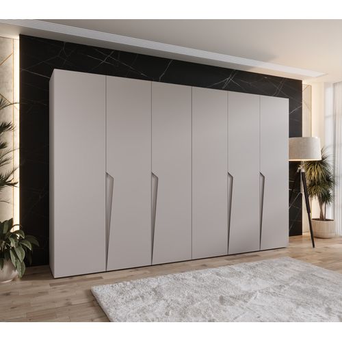 Armoire à Portes Battantes Piano 1 300 (150x2) / 202 / 52 (cachemire + Poignées: Cachemire)