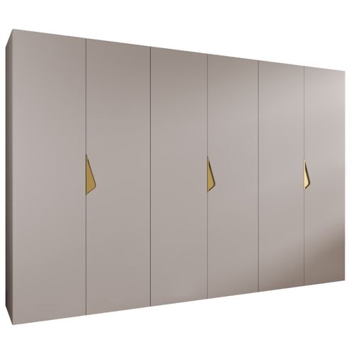 Armoire à Portes Battantes Sandi 1 300 (100x3) / 202 / 52 (cachemire + Poignées: Doré)