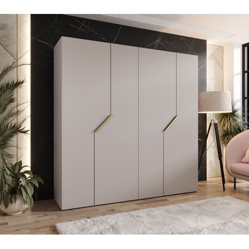 Armoire à Portes Battantes Andrew 1 200 / 202 / 52 (cachemire + Poignées: Or)