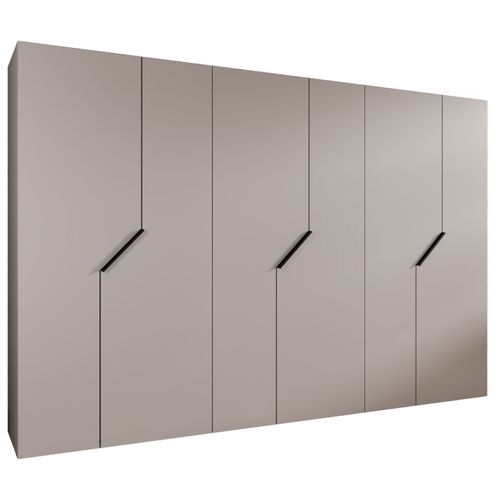 Armoire à Portes Battantes Andrew 1 300 / 202 / 52 (cachemire + Poignées: Noir)