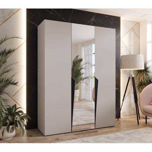 Armoire à Portes Battantes Piano 2 150 / 202 / 52 (cachemire + Poignées: Noir)