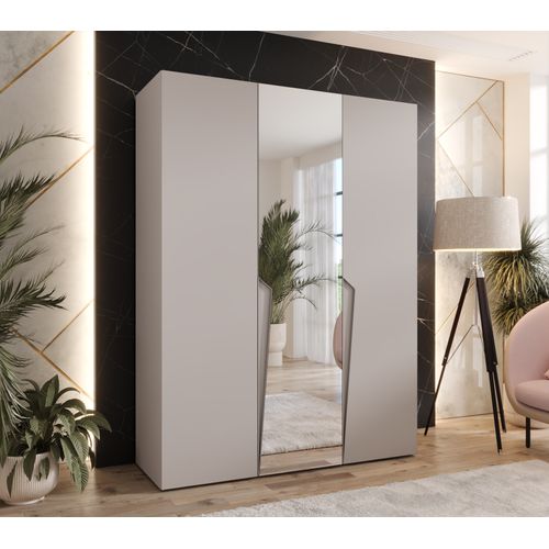 Armoire à Portes Battantes Piano 2 150 / 202 / 52 (cachemire + Poignées: Cachemire)