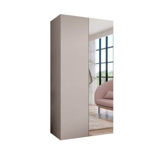 Armoire à Portes Battantes Sandi 2 100 / 202 / 52 (cachemire + Poignées: Cachemire)