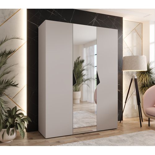 Armoire à Portes Battantes Sandi 2 150 / 202 / 52 (cachemire + Poignées: Noir)