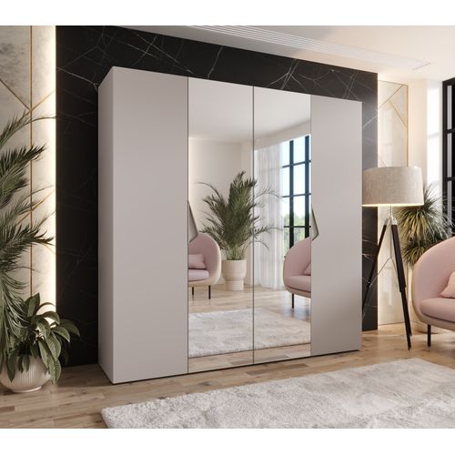 Armoire à Portes Battantes Sandi 2 200 / 202 / 52 (cachemire + Poignées: Cachemire)