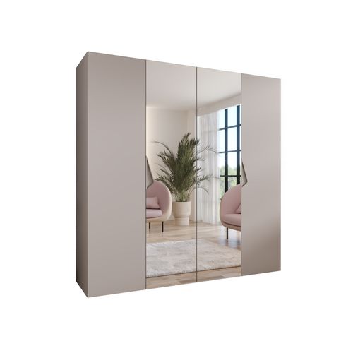 Armoire à Portes Battantes Sandi 2 200 / 202 / 52 (cachemire + Poignées: Cachemire)