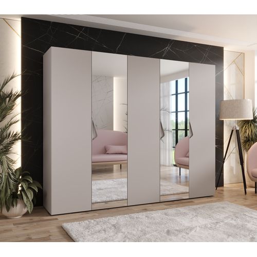 Armoire à Portes Battantes Sandi 2 250 / 202 / 52 (cachemire + Poignées: Cachemire)