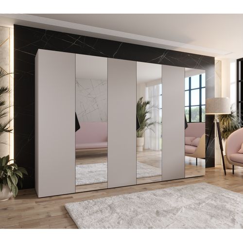 Armoire à Portes Battantes Sandi 2 300 (100x3) / 202 / 52 (cachemire + Poignées: Noir)