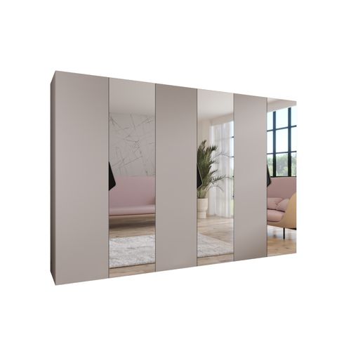 Armoire à Portes Battantes Sandi 2 300 (100x3) / 202 / 52 (cachemire + Poignées: Noir)