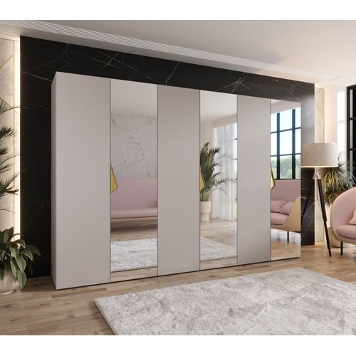 Armoire à Portes Battantes Sandi 2 300 (100x3) / 202 / 52 (cachemire + Poignées: Or)