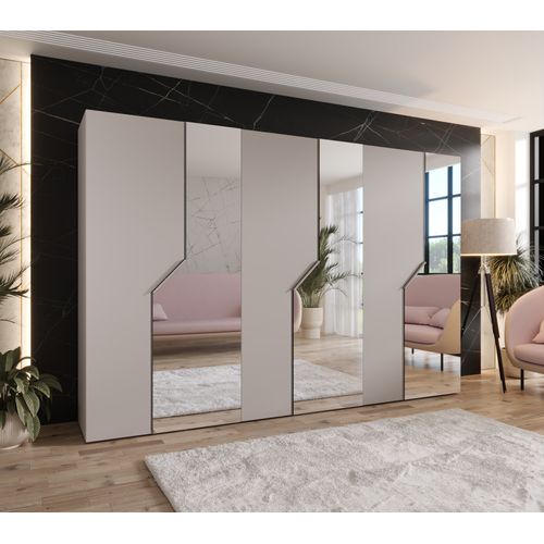 Armoire à Portes Battantes Andrew 2 300 / 202 / 52 (cachemire + Poignées: Cachemire)