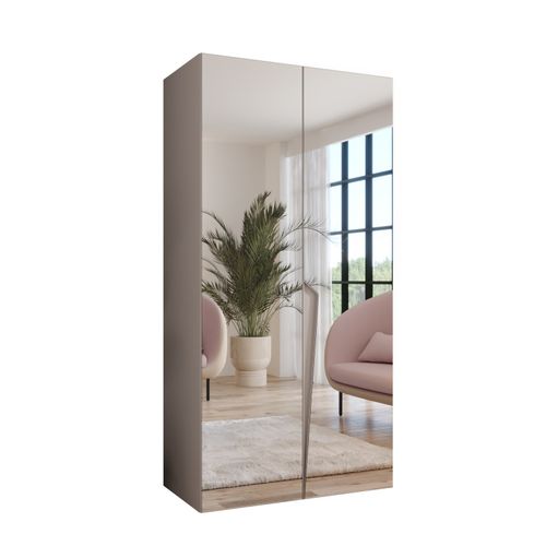 Armoire à Portes Battantes Piano 3 100 / 202 / 52 (cachemire + Poignées: Cachemire)