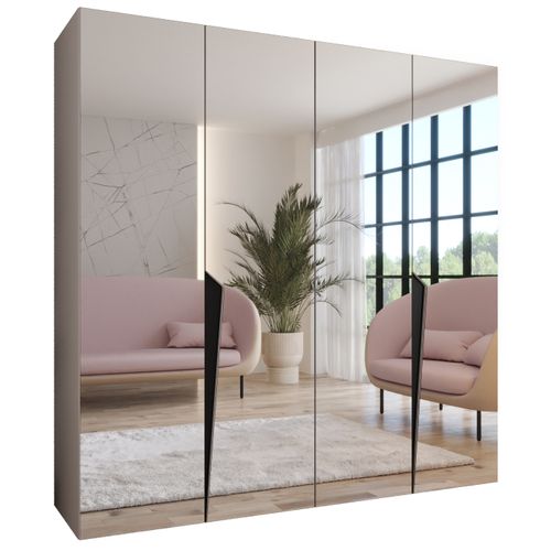 Armoire à Portes Battantes Piano 3 200 / 202 / 52 (cachemire + Poignées: Noir)