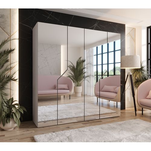 Armoire à Portes Battantes Andrew 3 200 / 202 / 52 (cachemire + Poignées: Cachemire)