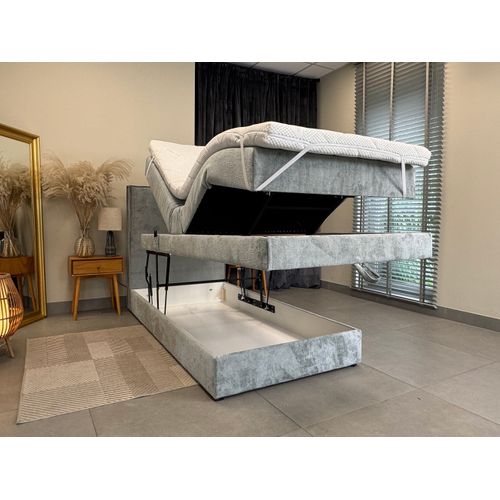 Lit Adulte 100x200 Sorrento - Ensemble Relaxation Électrique En Tissu Gris Clair