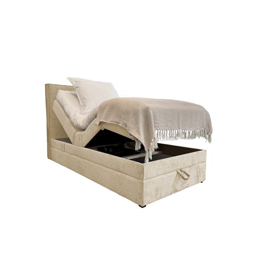 Lit Adulte 120x200 Sorrento - Ensemble Relaxation Électrique En Tissu Beige