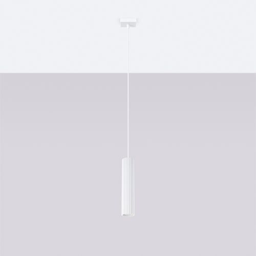 Suspension Aluminium Blanc Gu10 1 Karbon