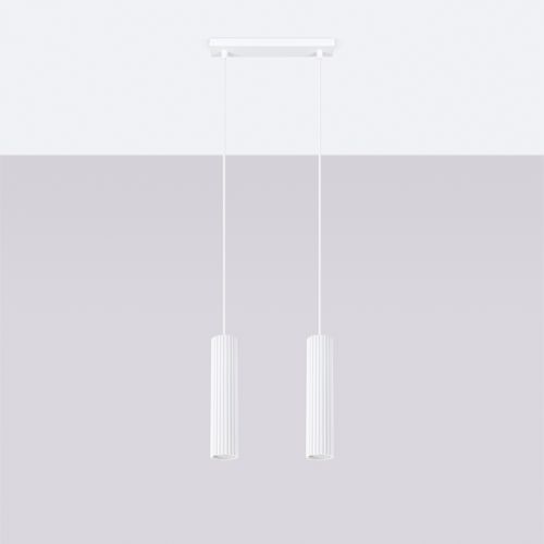 Suspension Aluminium Blanc Gu10 2 Karbon