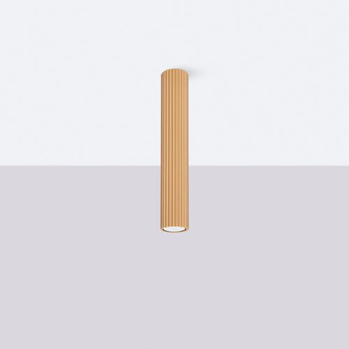 Plafonnier Aluminium Doré Gu10 1 Karbon 40