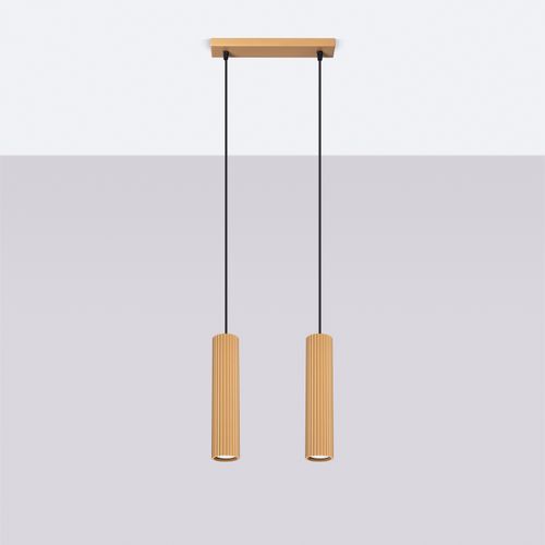 Suspension Aluminium Doré Gu10 2 Karbon