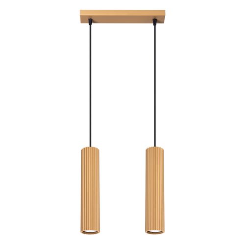 Suspension Aluminium Doré Gu10 2 Karbon