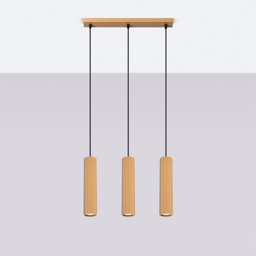 Suspension Aluminium Doré Gu10 3 Karbon Line