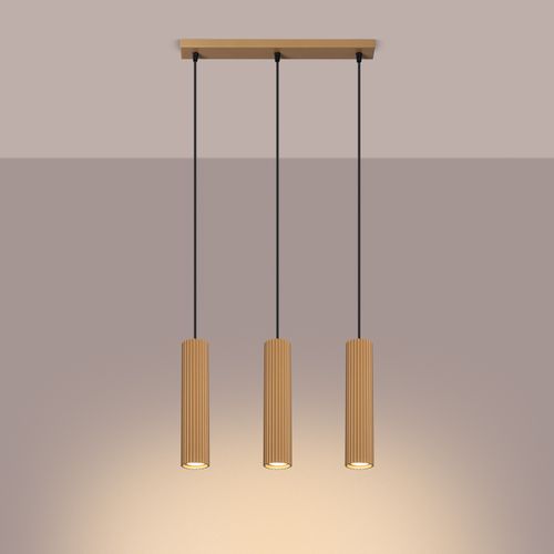 Suspension Aluminium Doré Gu10 3 Karbon Line