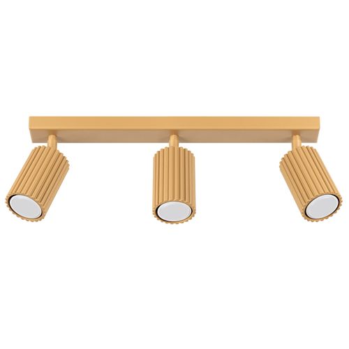 Plafonnier Aluminium Doré Gu10 3 Karbon Line