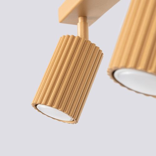 Plafonnier Aluminium Doré Gu10 3 Karbon Line