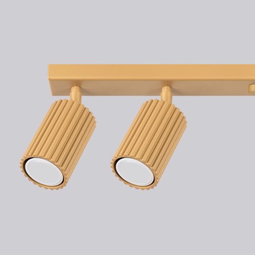 Plafonnier Aluminium Doré Gu10 6 Karbon