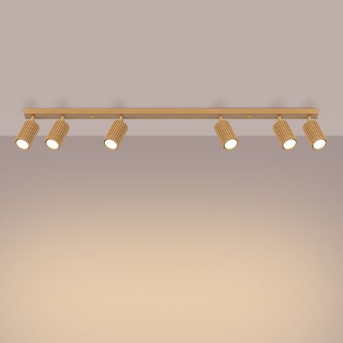 Plafonnier Aluminium Doré Gu10 6 Karbon