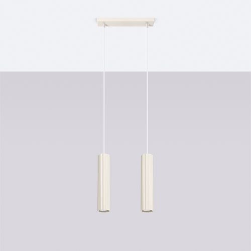 Suspension Aluminium Beige Gu10 2 Karbon