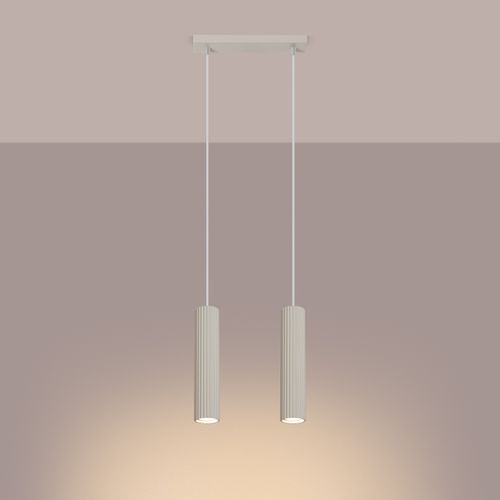 Suspension Aluminium Beige Gu10 2 Karbon
