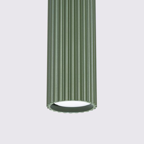 Suspension Aluminium Vert Olive Gu10 1 Karbon