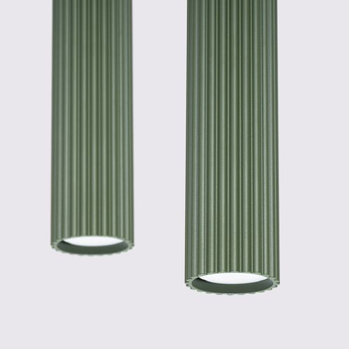 Suspension Aluminium Vert Olive Gu10 2 Karbon