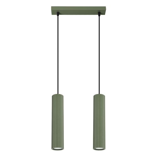 Suspension Aluminium Vert Olive Gu10 2 Karbon